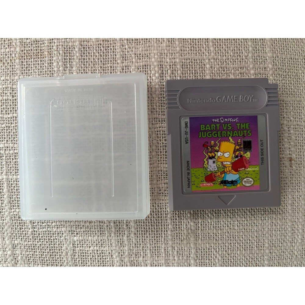 The Simpsons Bart vs the Juggernauts Nintendo Gameboy Cartridge 1992